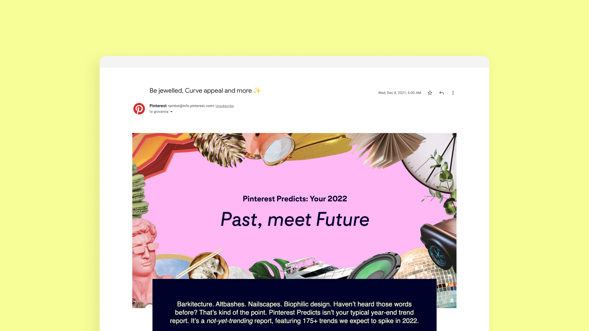 Pinterest predicts — Cover email