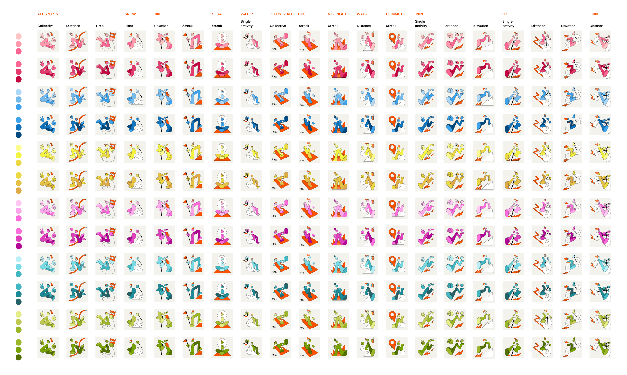 Strava – All color palette