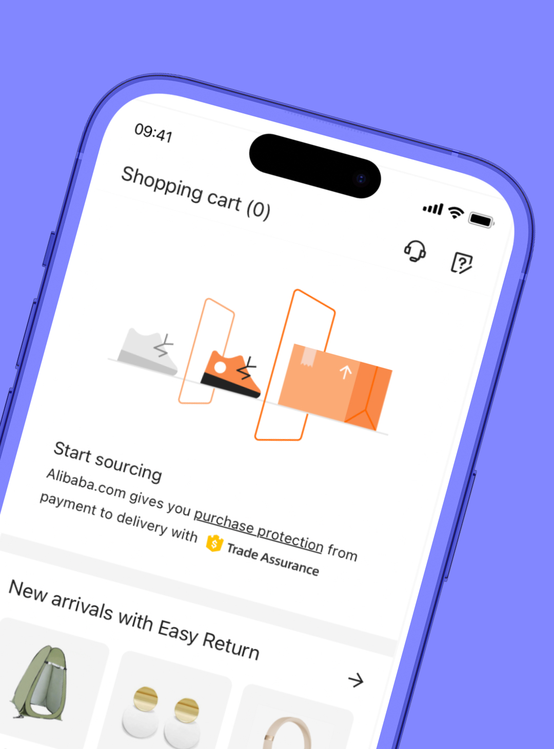 Alibaba — Shopping cart