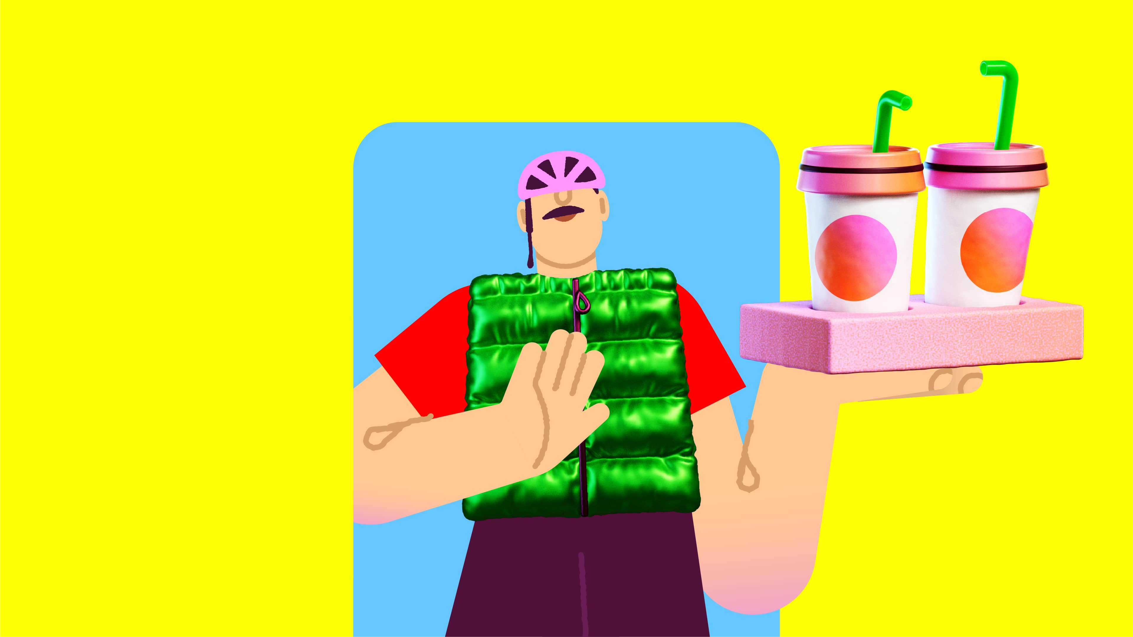 At your door — delivery guy